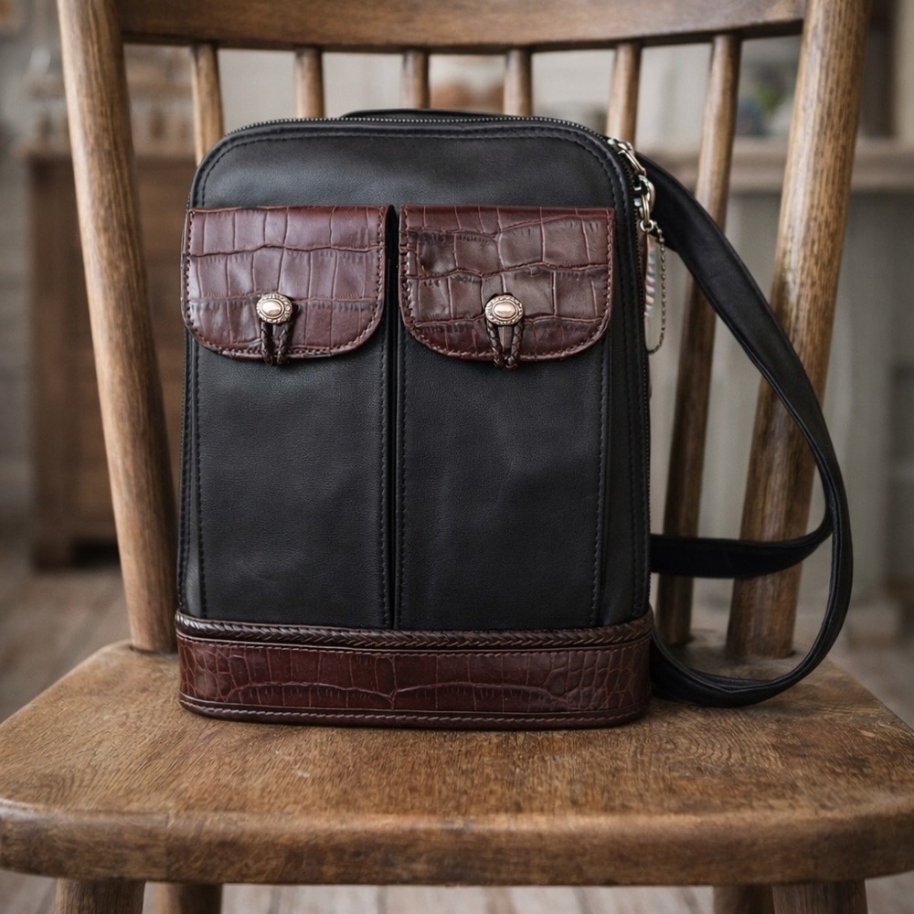 Brighton One World Leather Slim Shoulder Bag